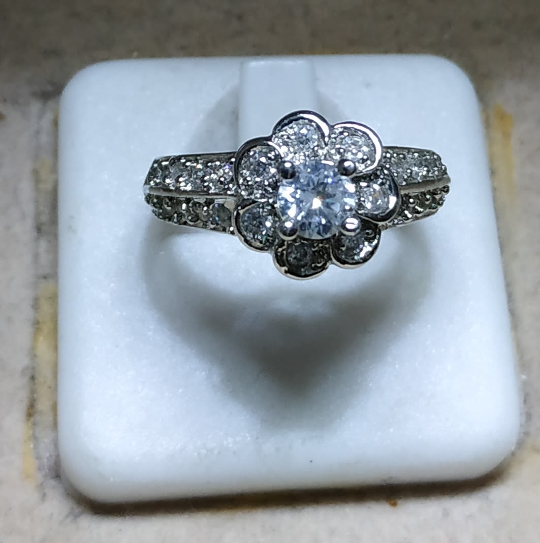 טבעת כסף 925 בצורת פרח